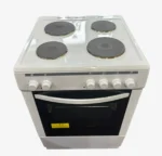 Essentials 60cm Electric Cooker With Electric Solid Plates In White CFSE60W18