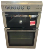 Flavel Milano 60cm Electric Ceramic Cooker With Two Cavities In Silver - ML61CDS