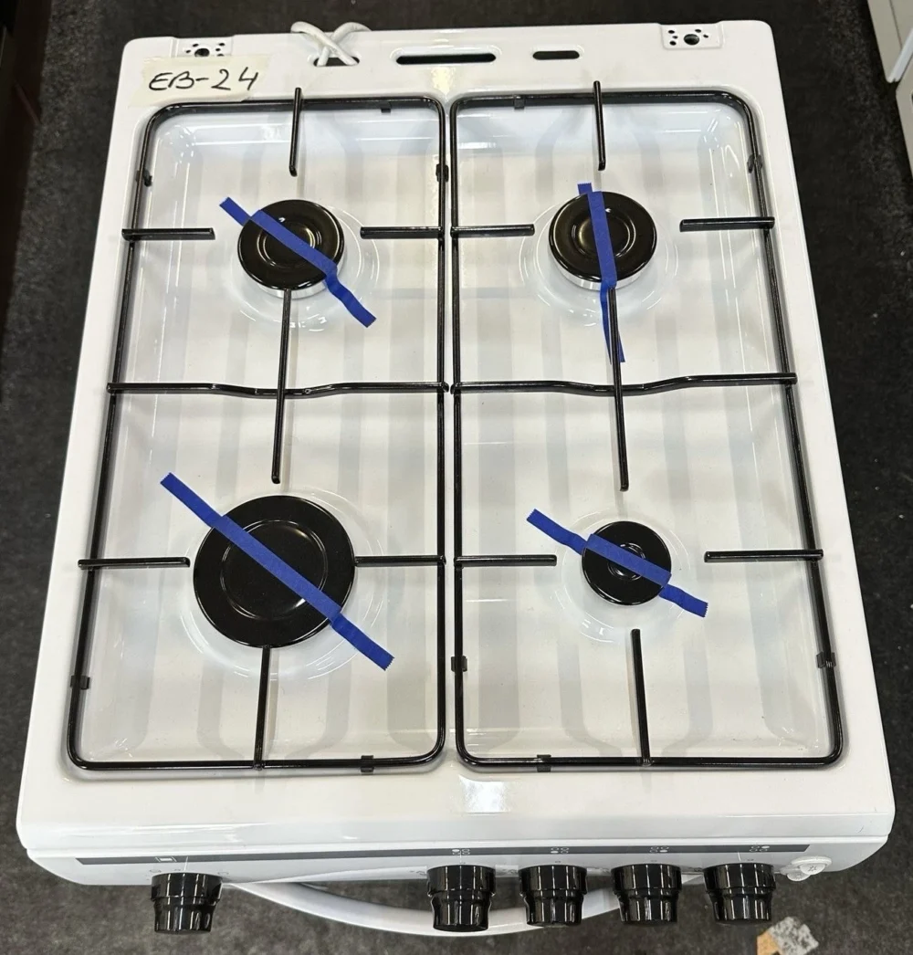 Essentials 50 cm Full Gas Cooker WIth Integrated Grill In White - CFSGWH18- EB24 - Image 2