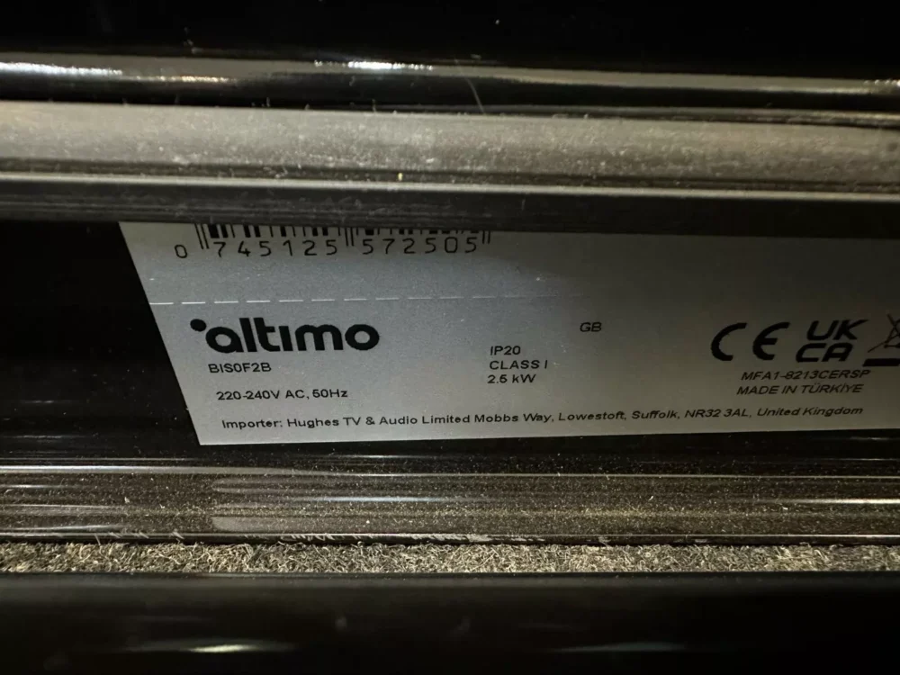 Altimo 80liter Built In Single Oven With Digital Clock Display In Black- BIS0FB - Image 7