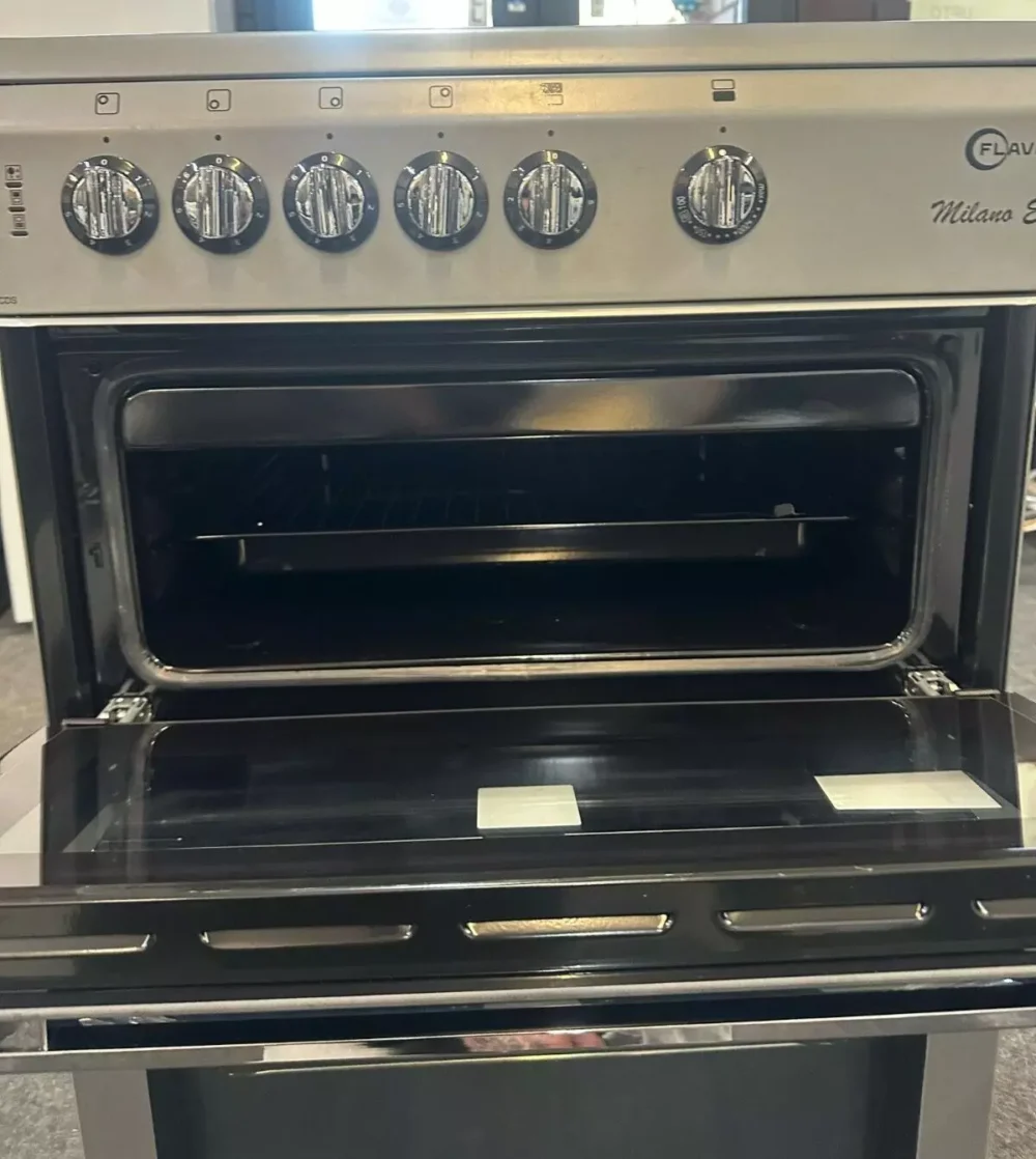 Flavel Milano 60cm Electric Ceramic Cooker With Two Cavities In Silver - ML61CDS - Image 12