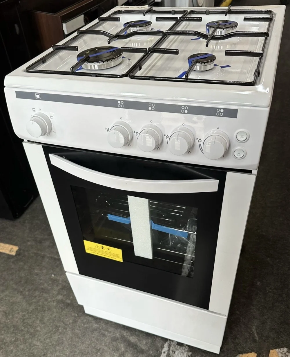Essentials 50 cm Full Gas Cooker WIth Integrated Grill In White - CFSGWH18- EB25 - Image 3