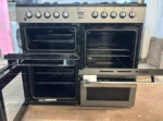 Flavel 100cm Dual Fuel Range Cooker With 4 Cavities In Silver & Chrome- MLN10FRS - Image 6