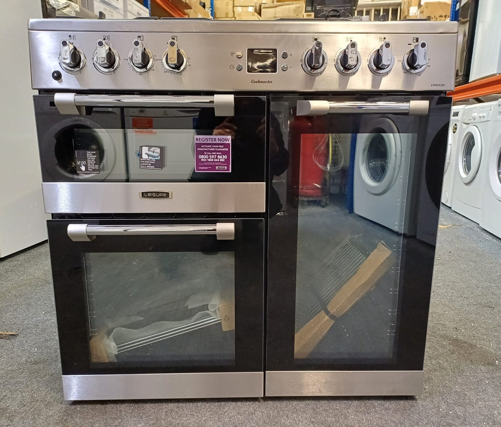WhatsApp Image 2025-10-30 at 10.29.26 AM (2) LEISURE CK90F530X 90 cm Dual Fuel Range Cooker – Stainless Steel & Chrome - Image 1