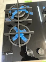 Candy 60cm Tempered Glass Gas Hob With Cast Iron Supports In Black - CDK6GR4PBB - Image 5