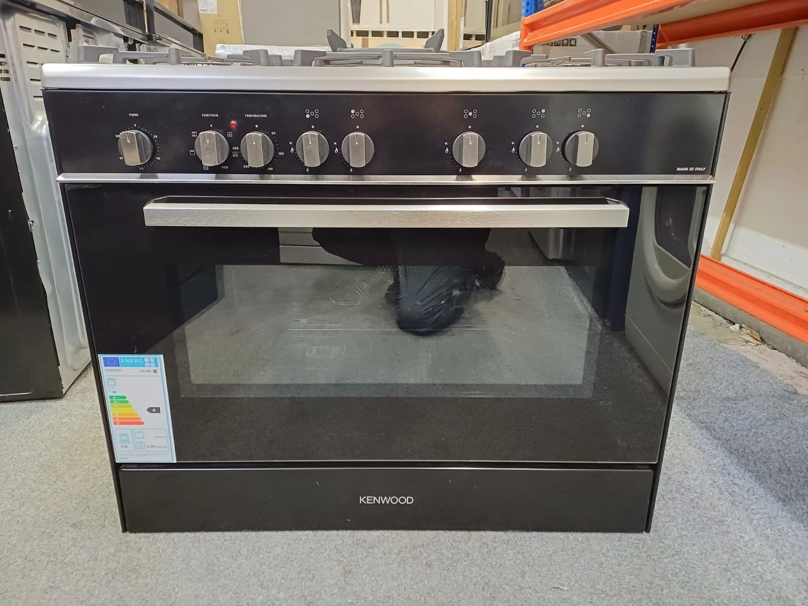 s-l1600 - 2025-11-19T130000.828 Kenwood CK306 90cm dual fuel cooker, black/chrome finish - Image 1