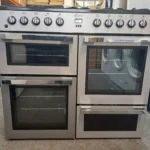 Flavel MLN10FRS Dual Fuel Range Cooker in Silver and Chrome finish