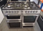 Flavel MLN10FRS Dual Fuel Range Cooker in Silver and Chrome finish - Image 2