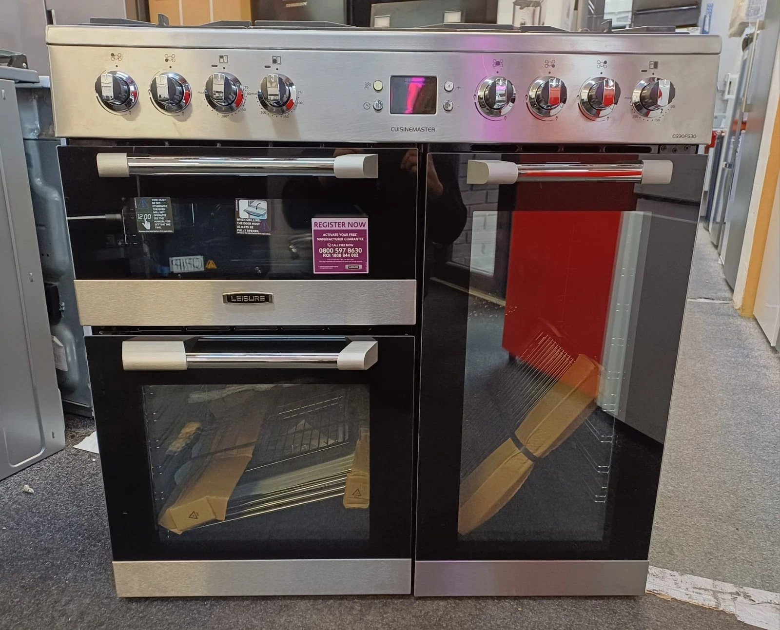 s-l1600 - 2025-11-27T122547.313 Leisure 90cm Dual-Fuel Stainless Steel & Chrome Range Cooker CK90F530X - Image 1