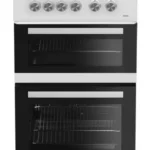 Beko 50cm Freestanding Double Oven Electric Cooker In White - KDVC563A