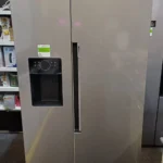 American-style stainless-steel fridge freezer by Beko, model ASN642VPS