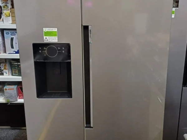 American-style stainless-steel fridge freezer by Beko, model ASN642VPS