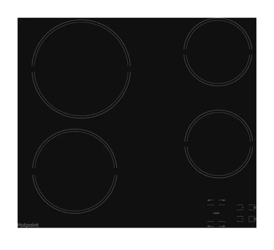 s-l1600 - 2025-12-03T120352.992 Hotpoint 60cm HR651CH Electric Ceramic Hob Sleek Black - Image 1