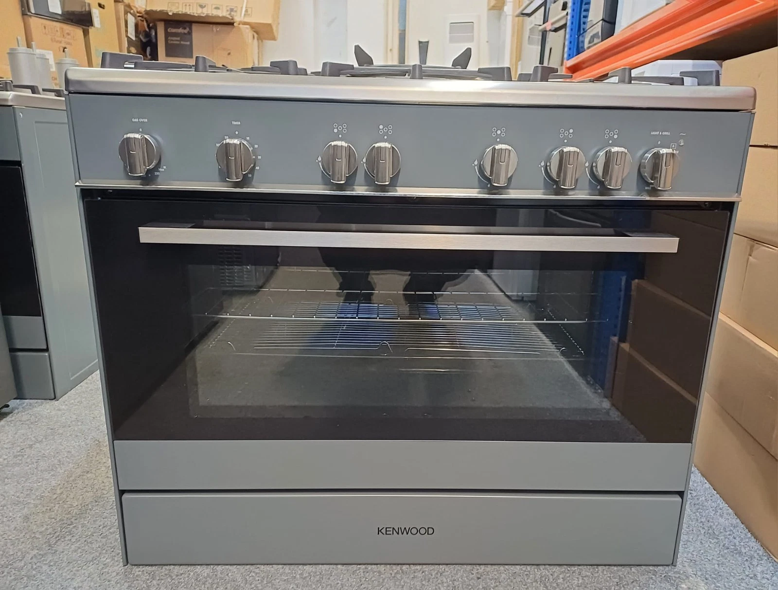 s-l1600 - 2025-12-05T125852.574 KENWOOD 90cm all Gas Range Cooker in Grey & Chrome CK307G SL - Image 1