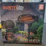 Warmlite WL42009 Quartz Portable Patio Heater with 3 Heat Settings, 2000W, Black