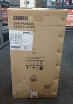 Zanussi ZPPTH1 2kW Outdoor Parasol Patio Heater, Black, Foldable Arms - Image 2