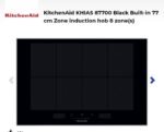 KitchenAid KHIAS 87700 77cm Black Built-In 8-Zone Induction Hob