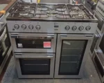 FLAVEL MLN9FRS 90 cm Dual Fuel Range Cooker – Silver & Black