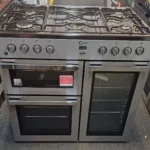 FLAVEL MLN9FRS 90 cm Dual Fuel Range Cooker – Silver & Black