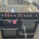 Flavel Milano 100cm ceramic Electric Range Cooker black chrome