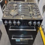 Farmhouse 60DF 60CM Dual Fuel Cooker in Black & Chrome