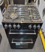 Farmhouse 60DF 60CM Dual Fuel Cooker in Black & Chrome