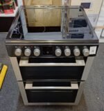 KENWOOD 60cm Electric Ceramic Cooker with Air Fry in stainess steel and Black