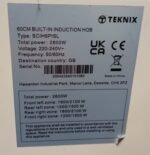 Teknix 60cm Black 4 Zone Induction Hob 13 amp plug in SCIH6PISL - Image 5