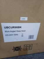 Cata UBCUR90BK 90cm Black Curved Glass Cooker Hood - Image 4
