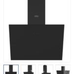 Belling 60cm Black Angled Glass Cooker Hood